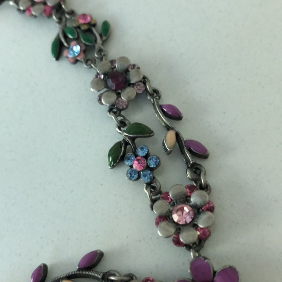 Floral rhinestone choker - Picture 11 of 16